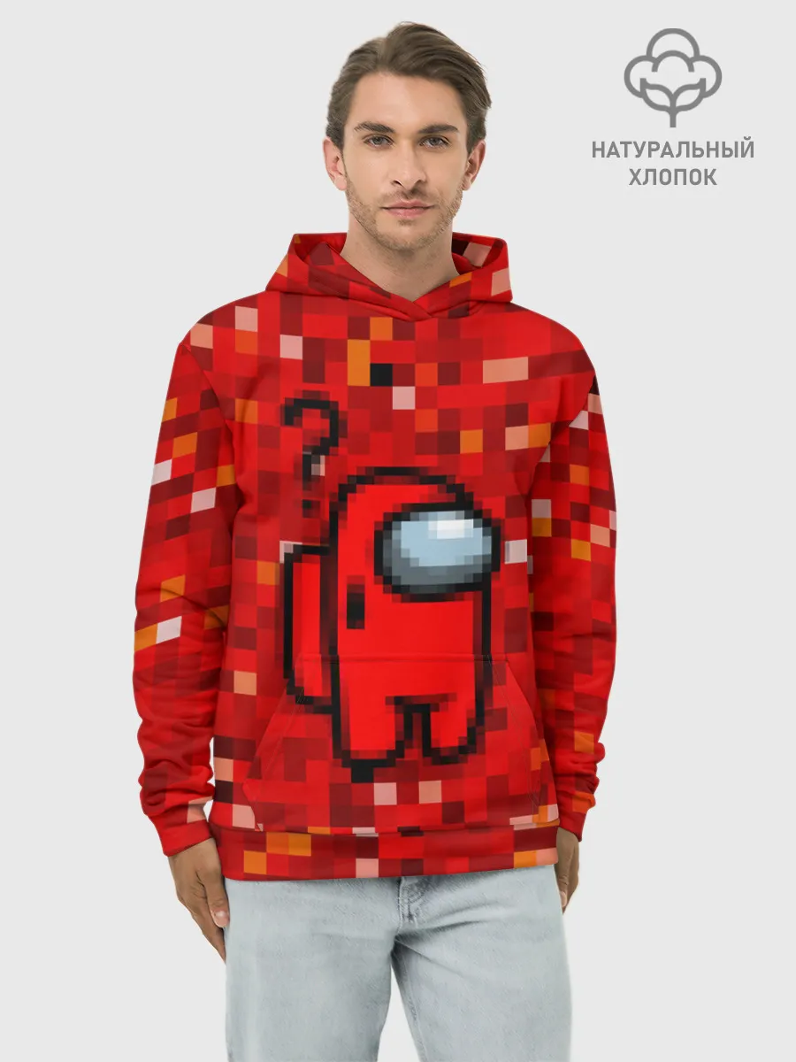 Худи мужской база хлопок / Pixel Among Us