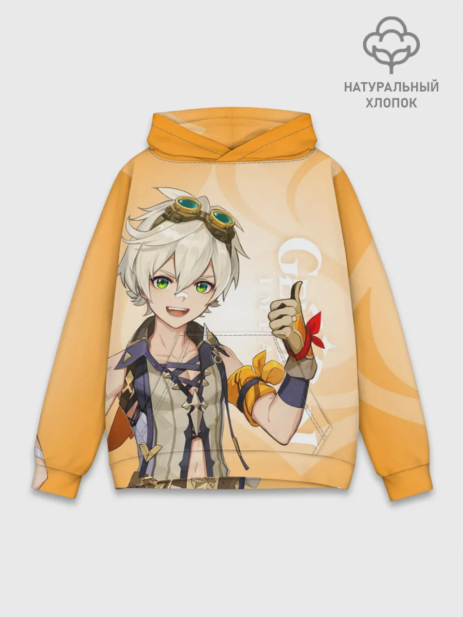 Худи мужской база хлопок / GENSHIN IMPACT, БЕННЕТ