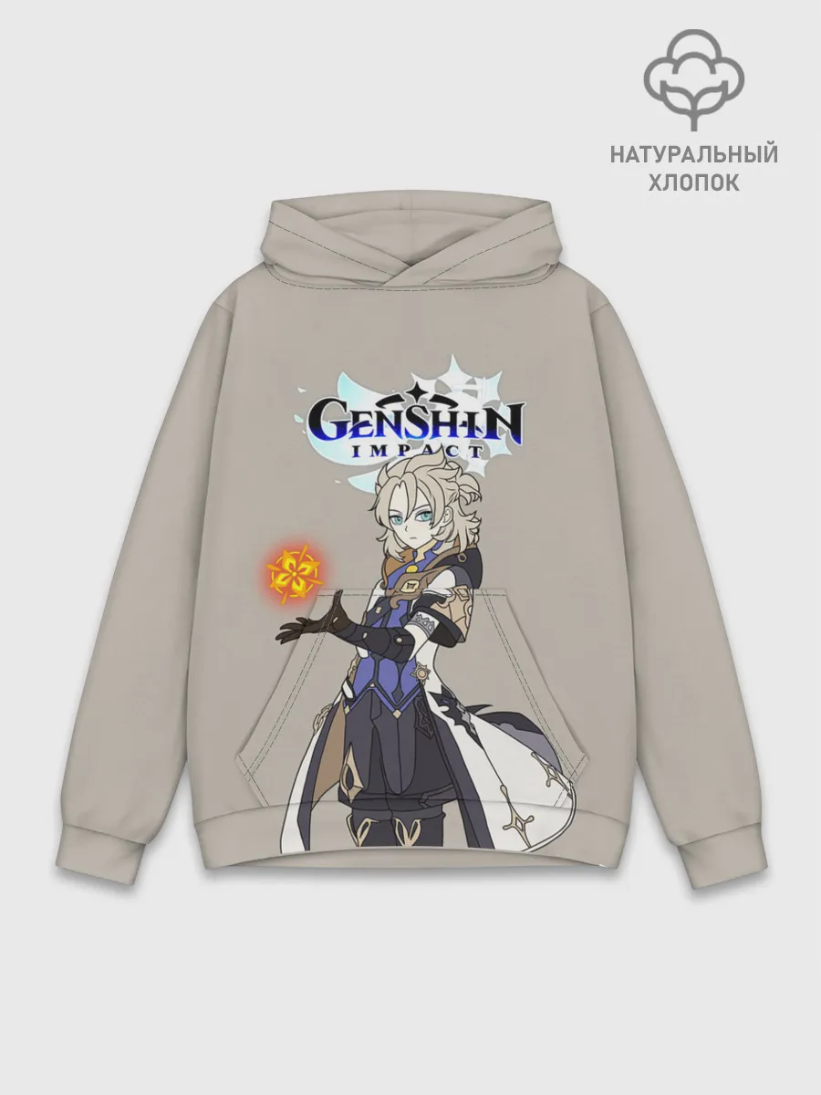 Худи мужской база хлопок / Genshin impact/Альбедо