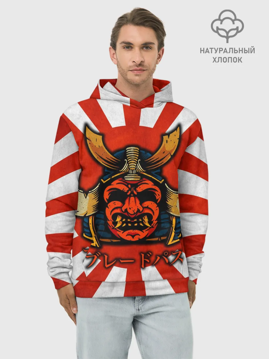 Худи мужской база хлопок / Sun samurai