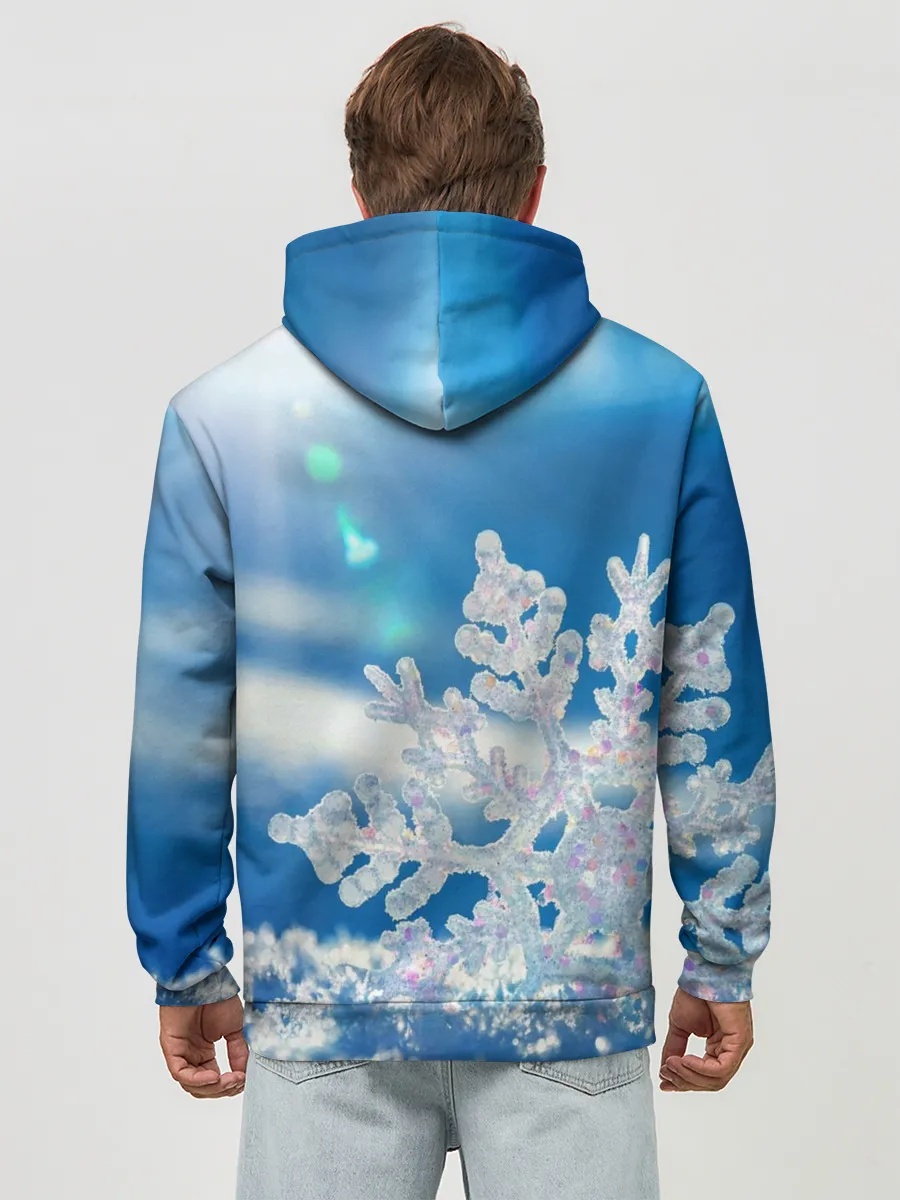 Худи мужской база хлопок / Снег