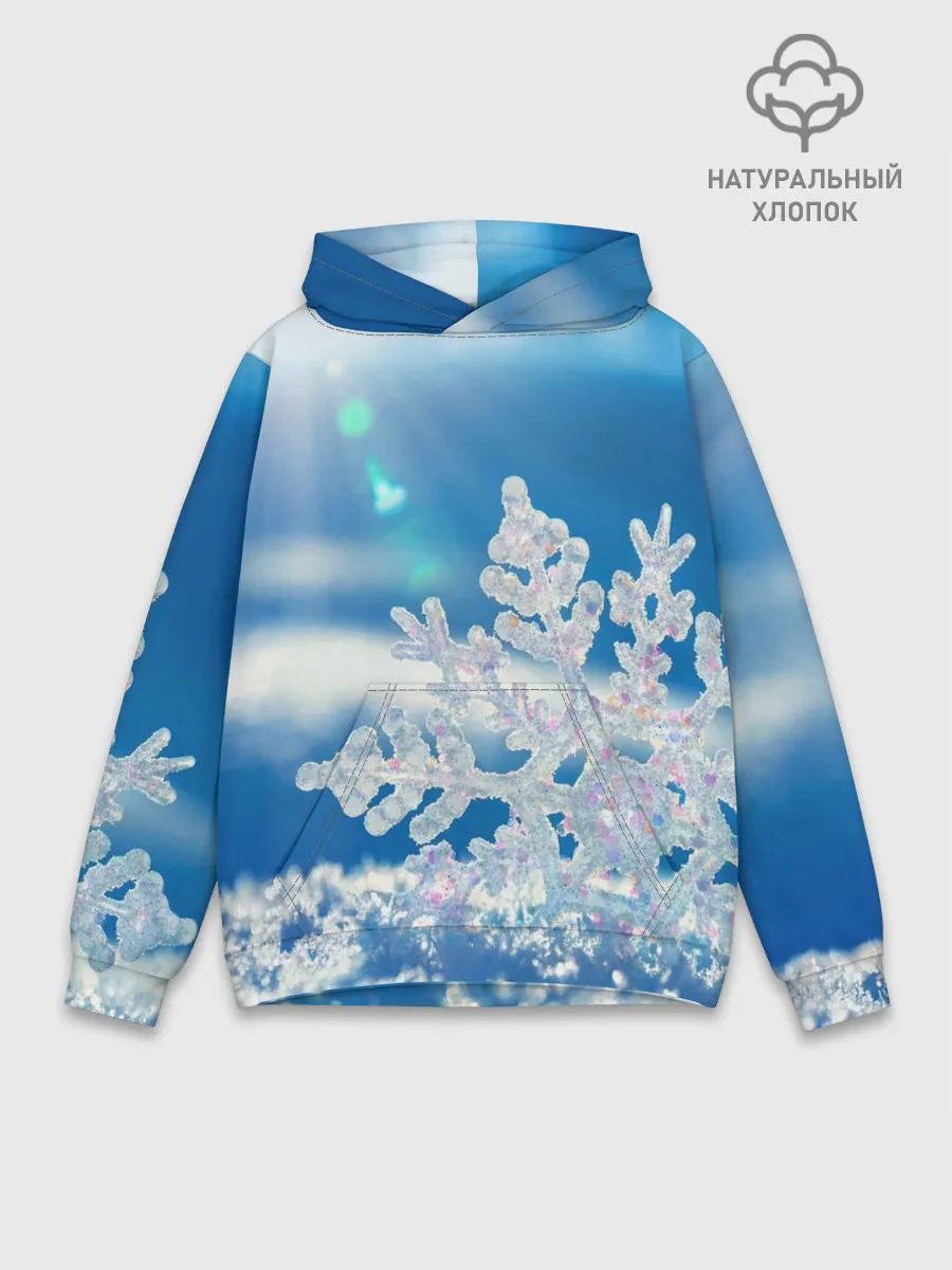 Худи мужской база хлопок / Снег