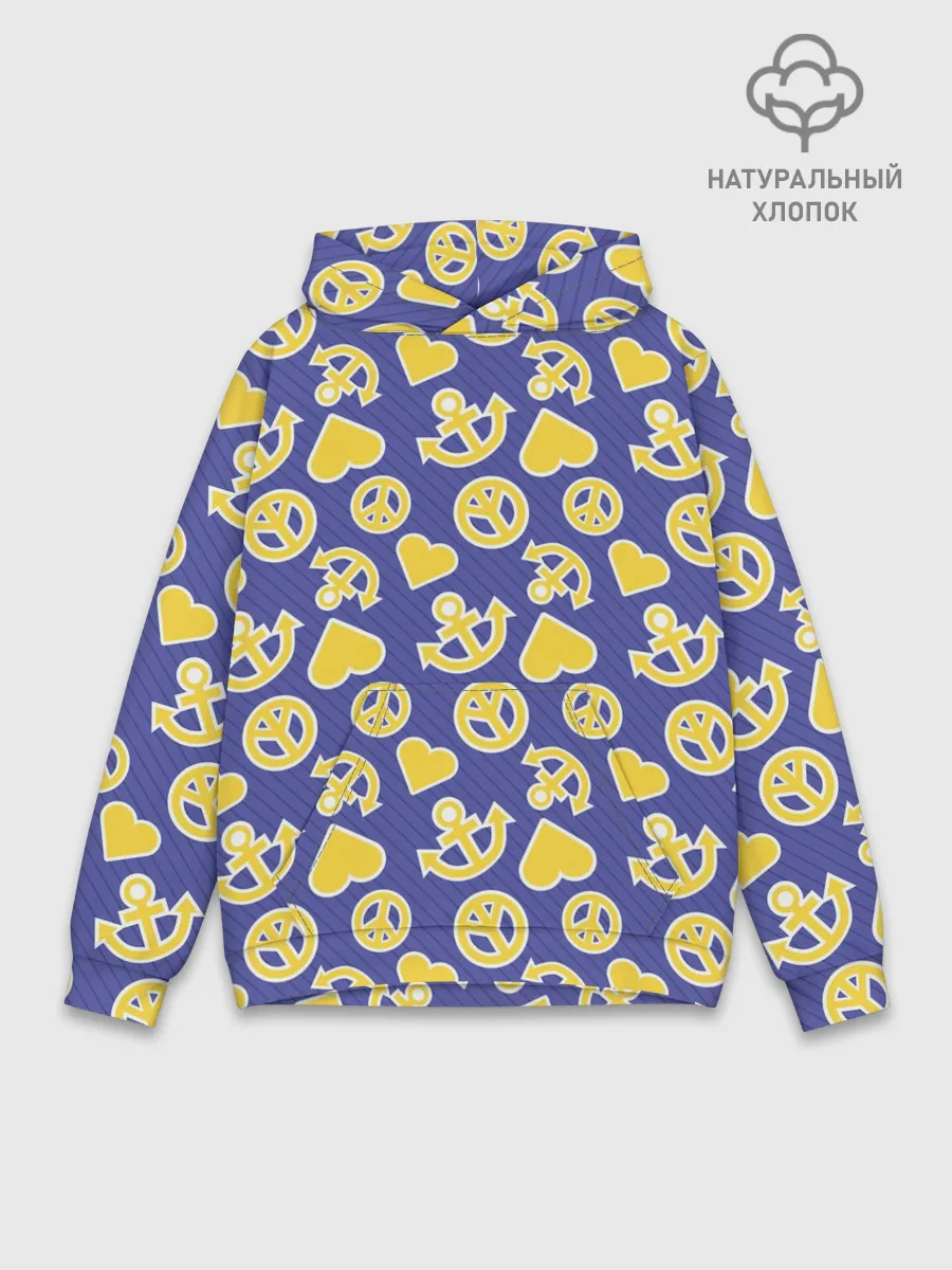 Худи мужской база хлопок / Kimyou na Bouken паттерн