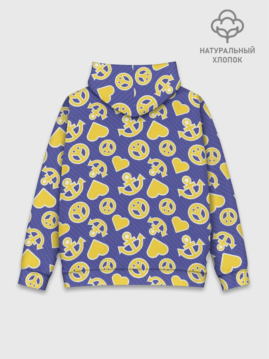 Худи мужской база хлопок / Kimyou na Bouken паттерн