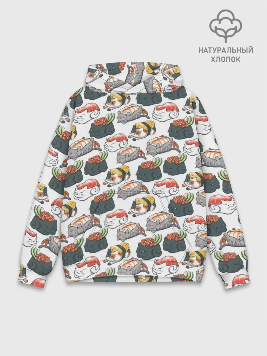 Худи мужской база хлопок / Котики | Суши