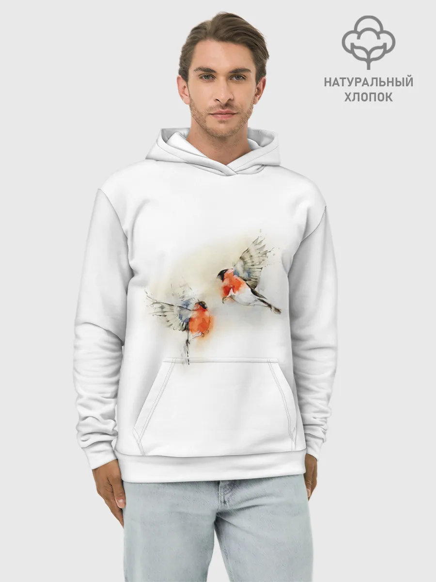 Худи мужской база хлопок / Снегири