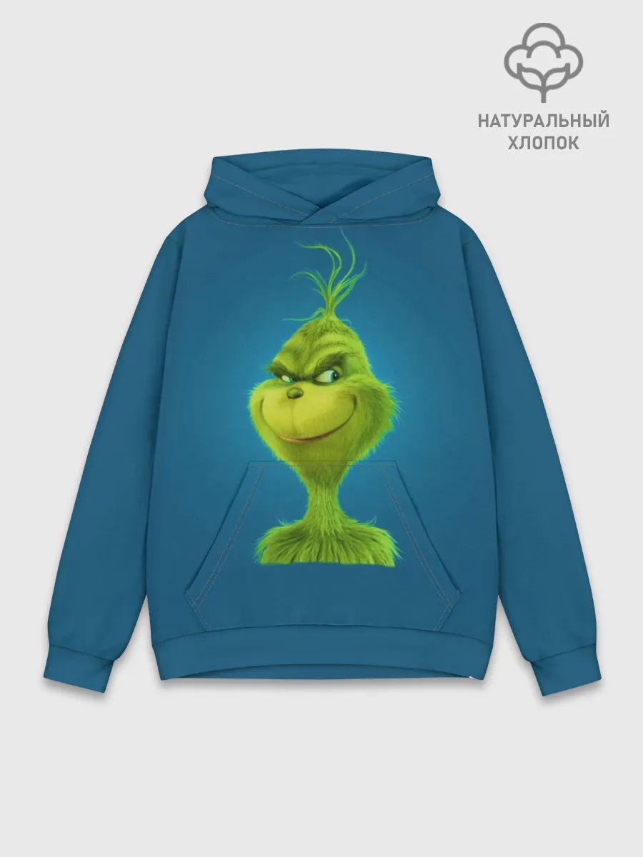 Худи мужской база хлопок / Гринч