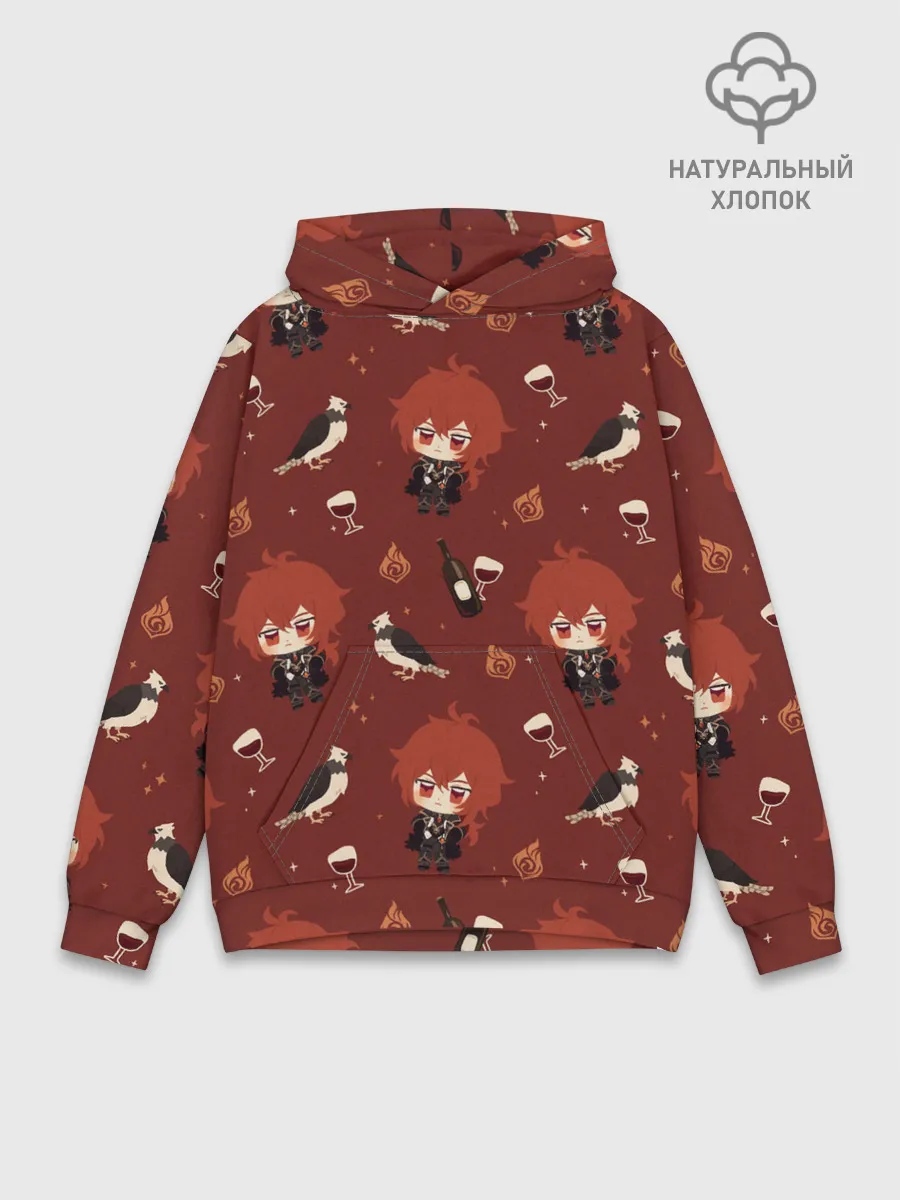 Худи мужской база хлопок / Genshin Impact