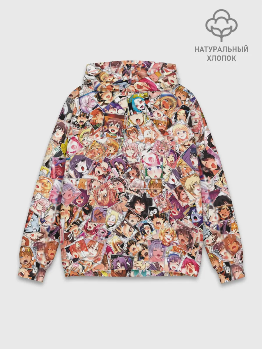 Худи мужской база хлопок / Яркий паттерн АХЕГАО