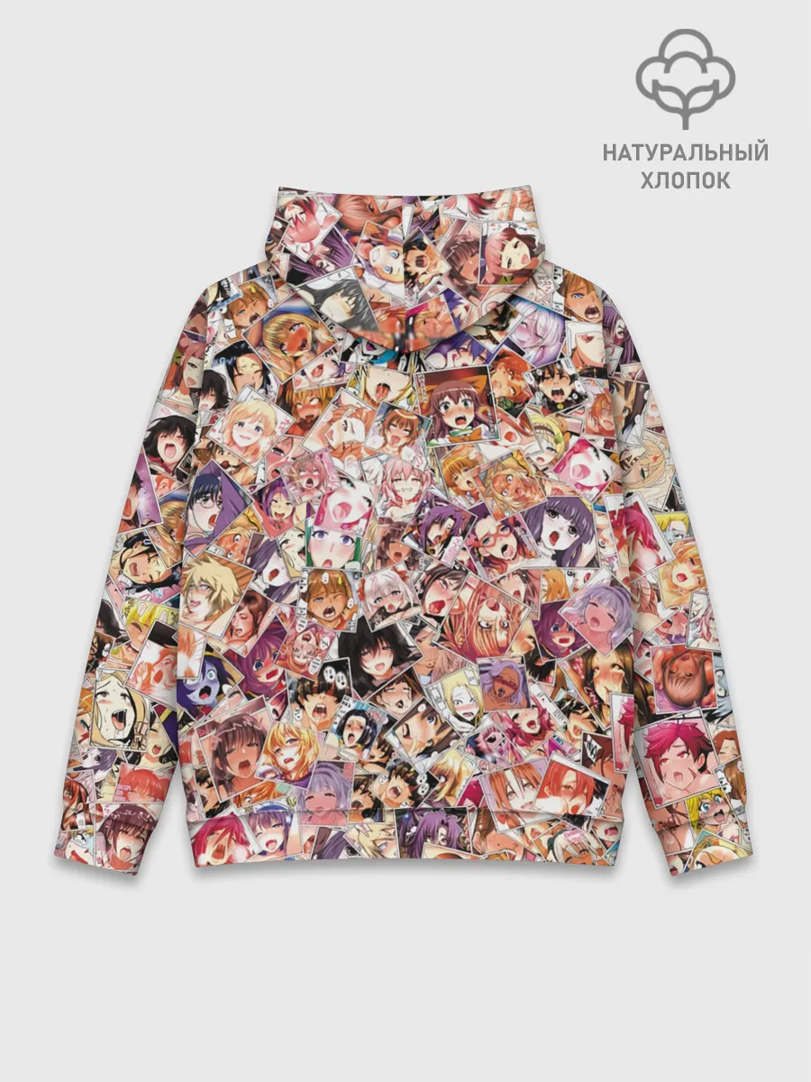 Худи мужской база хлопок / Яркий паттерн АХЕГАО