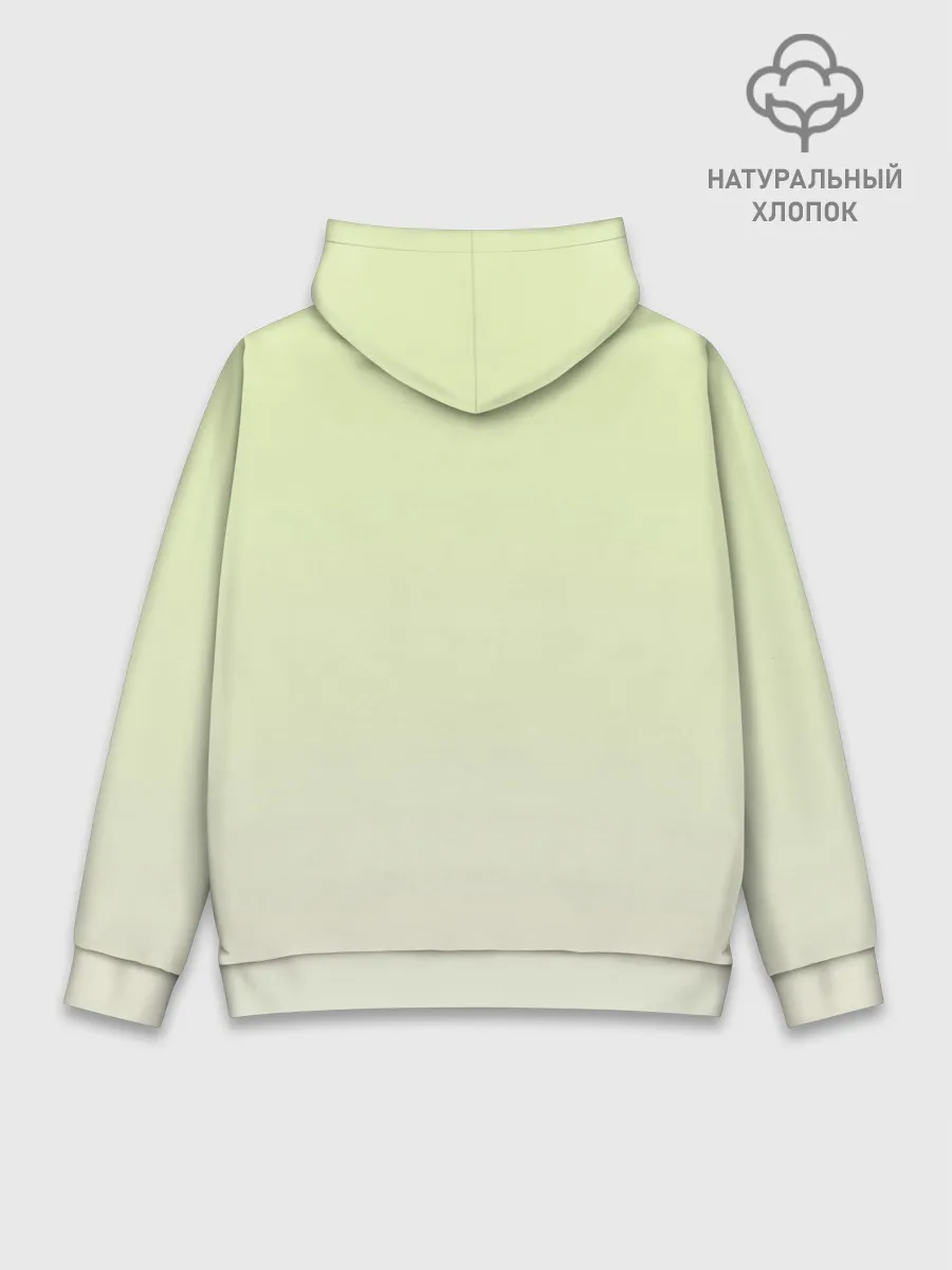 Худи мужской база хлопок / арт сова яркая