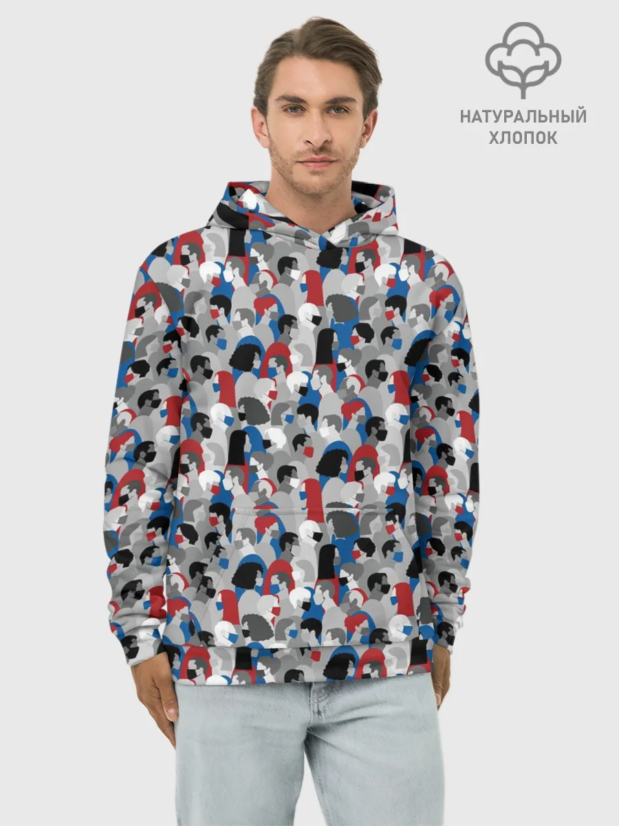 Худи мужской база хлопок / Коронавирус
