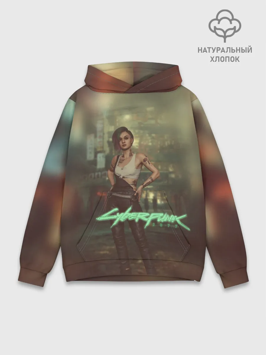 Худи мужской база хлопок / Judy Alvarez Cyberpunk