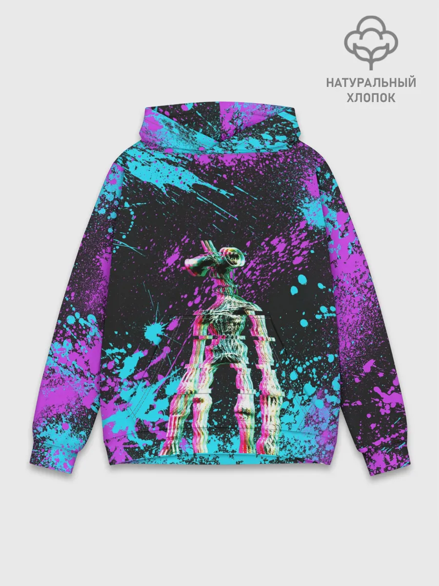 Худи мужской база хлопок / Siren Head - Ultra Glitch