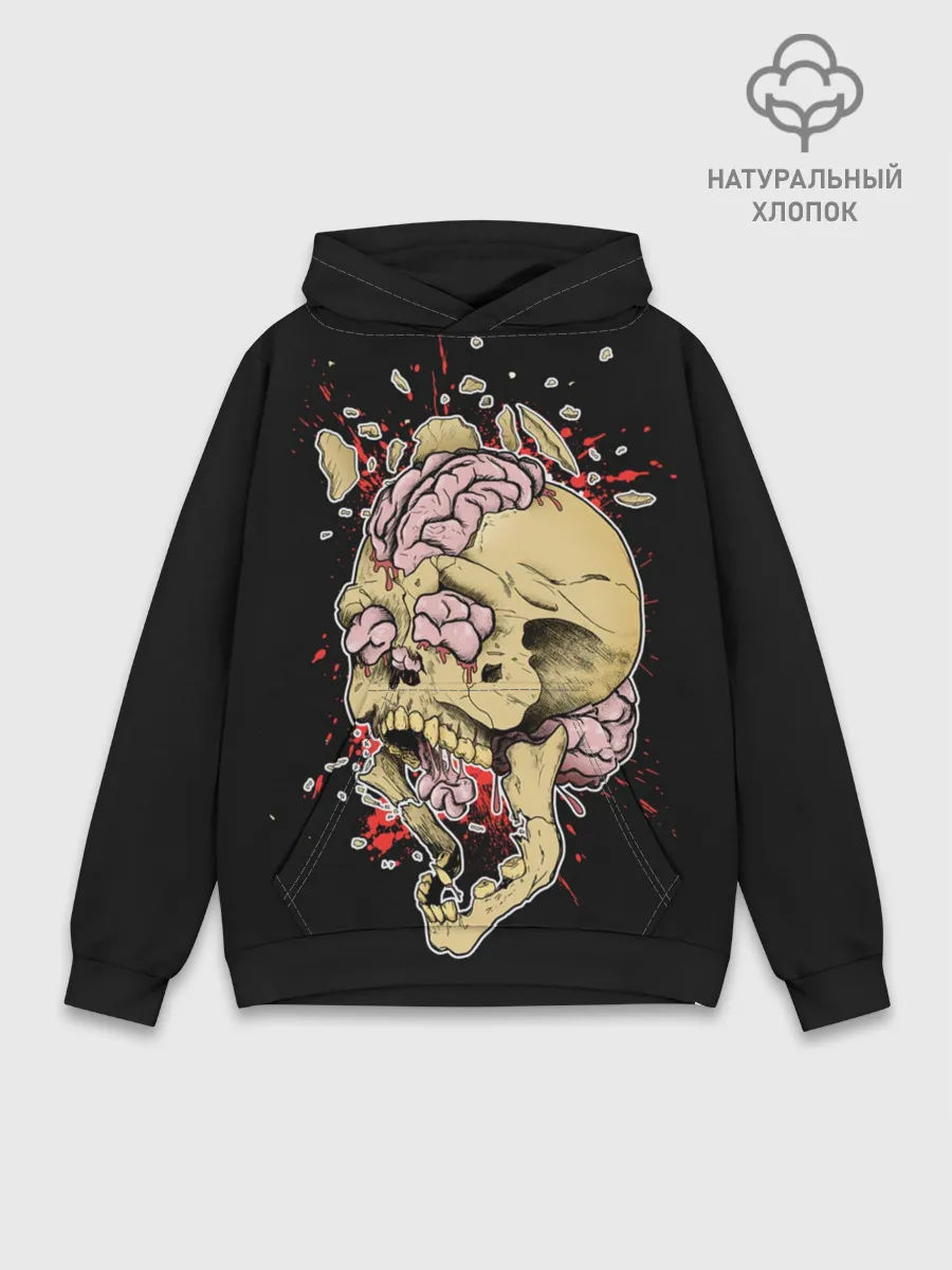 Худи мужской база хлопок / Череп
