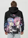Худи мужской база хлопок / Re:Zero, Рам и Рем