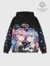 Худи мужской база хлопок / Re:Zero, Рам и Рем