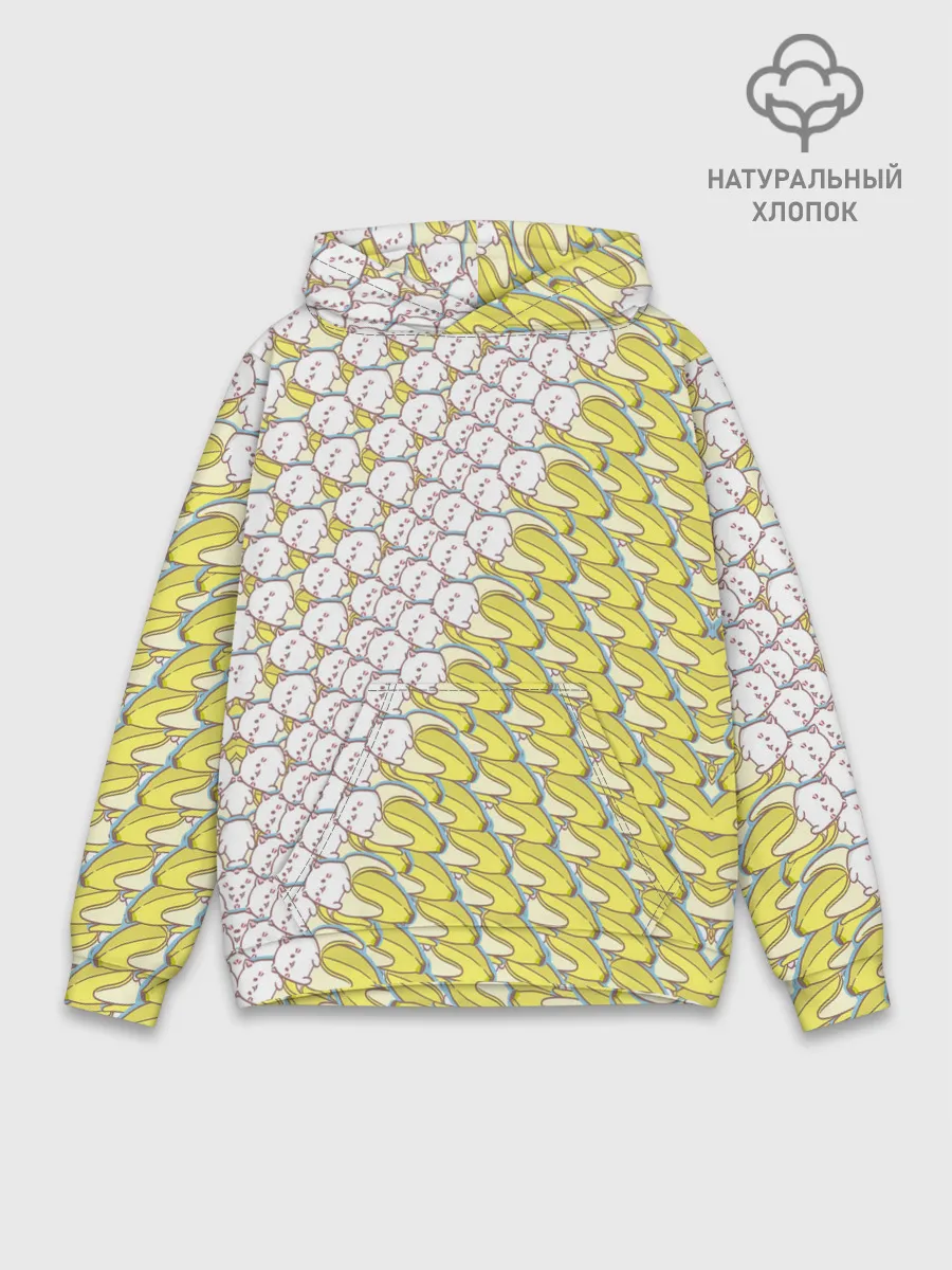 Худи мужской база хлопок / Банана-котики