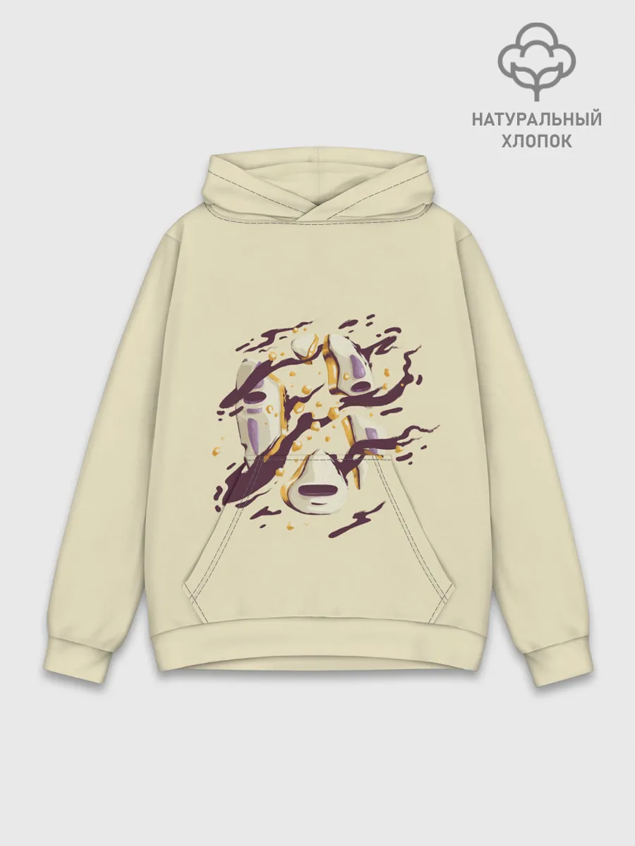 Худи мужской база хлопок / Маска Безликого раскололась