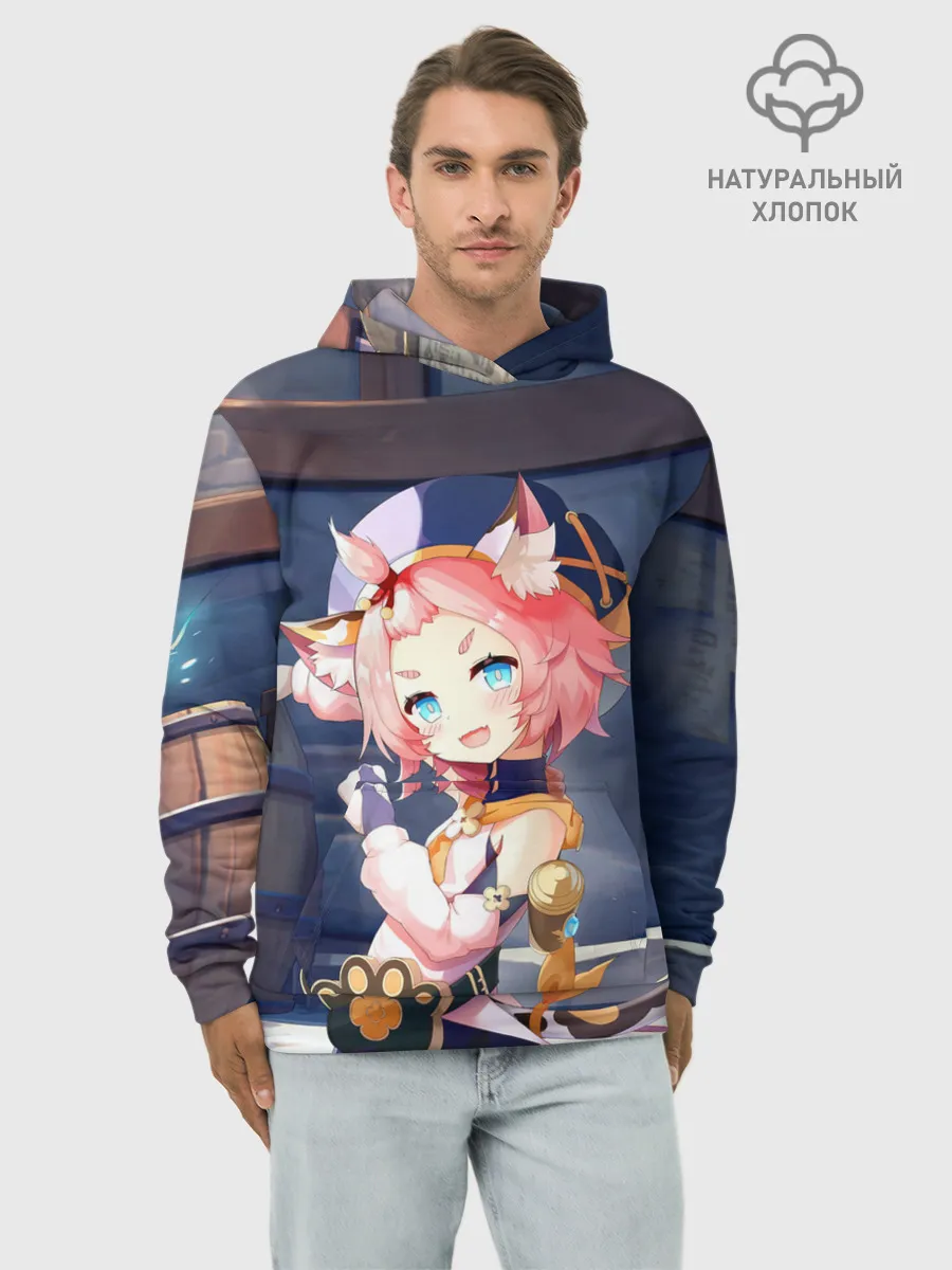 Худи мужской база хлопок / GENSHIN IMPACT