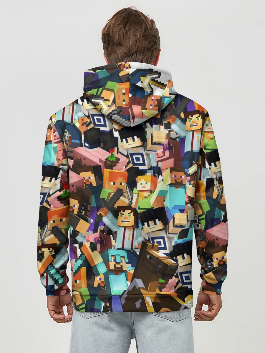 Худи мужской база хлопок / MINECRAFT