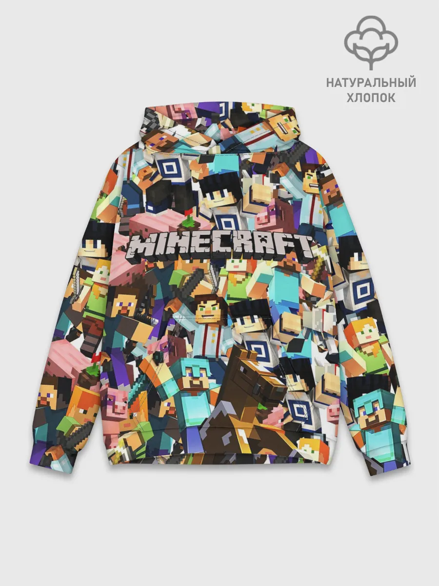 Худи мужской база хлопок / MINECRAFT