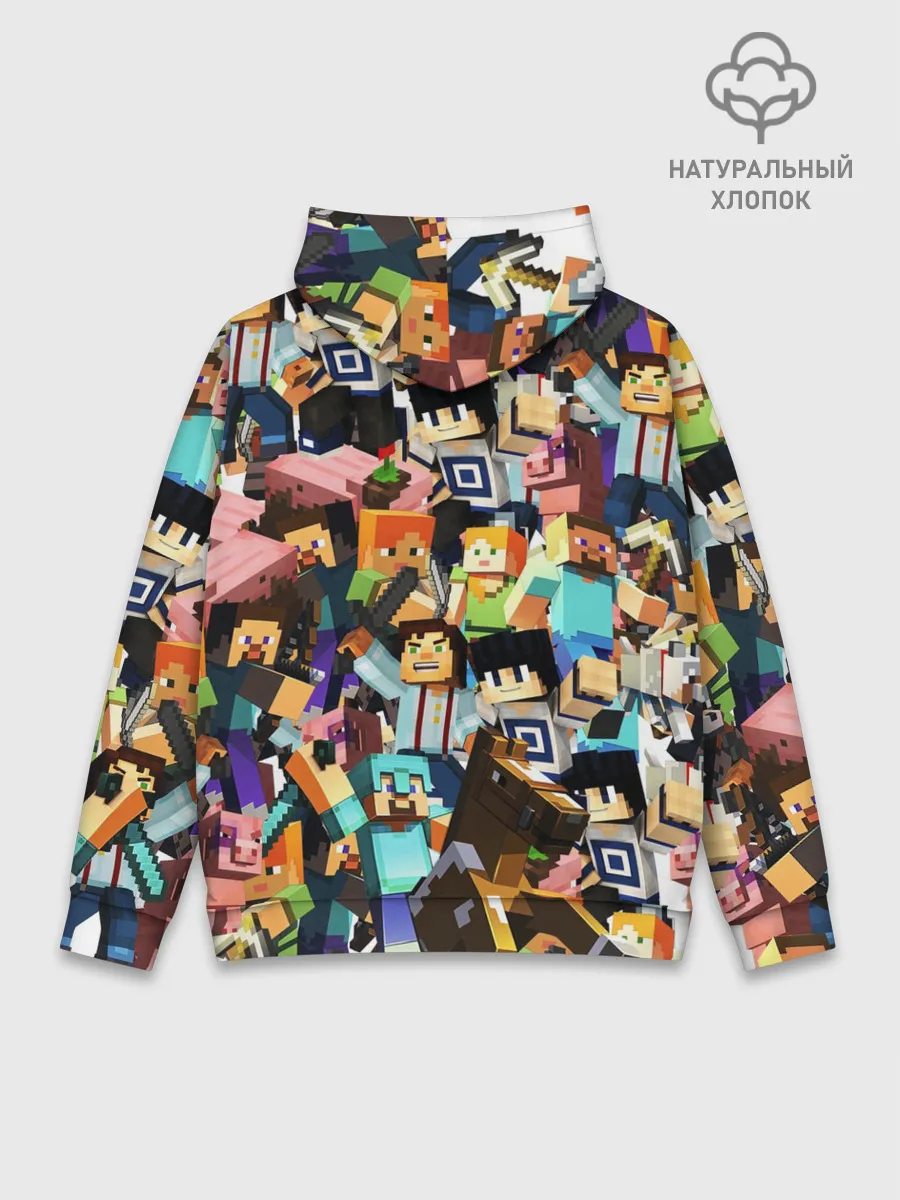 Худи мужской база хлопок / MINECRAFT
