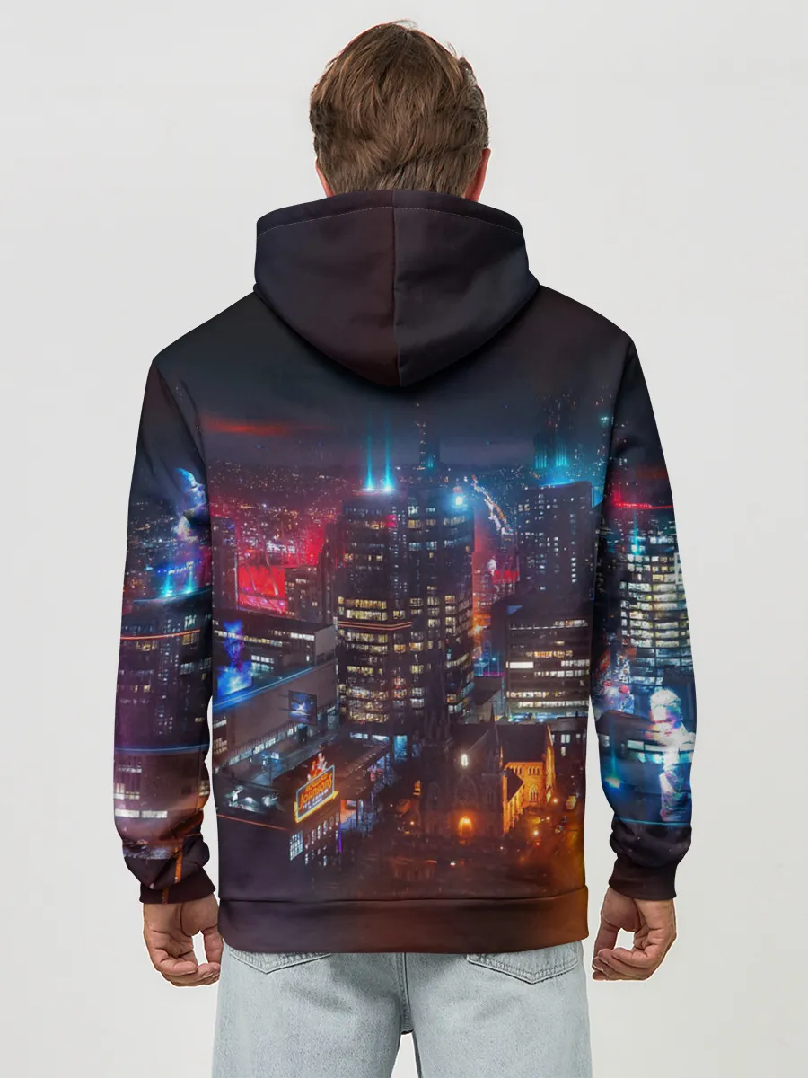 Худи мужской база хлопок / Найт сити