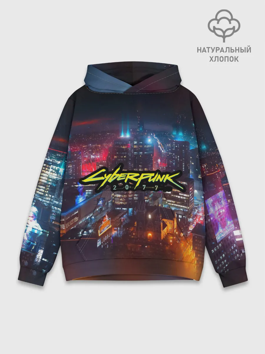 Худи мужской база хлопок / Найт сити