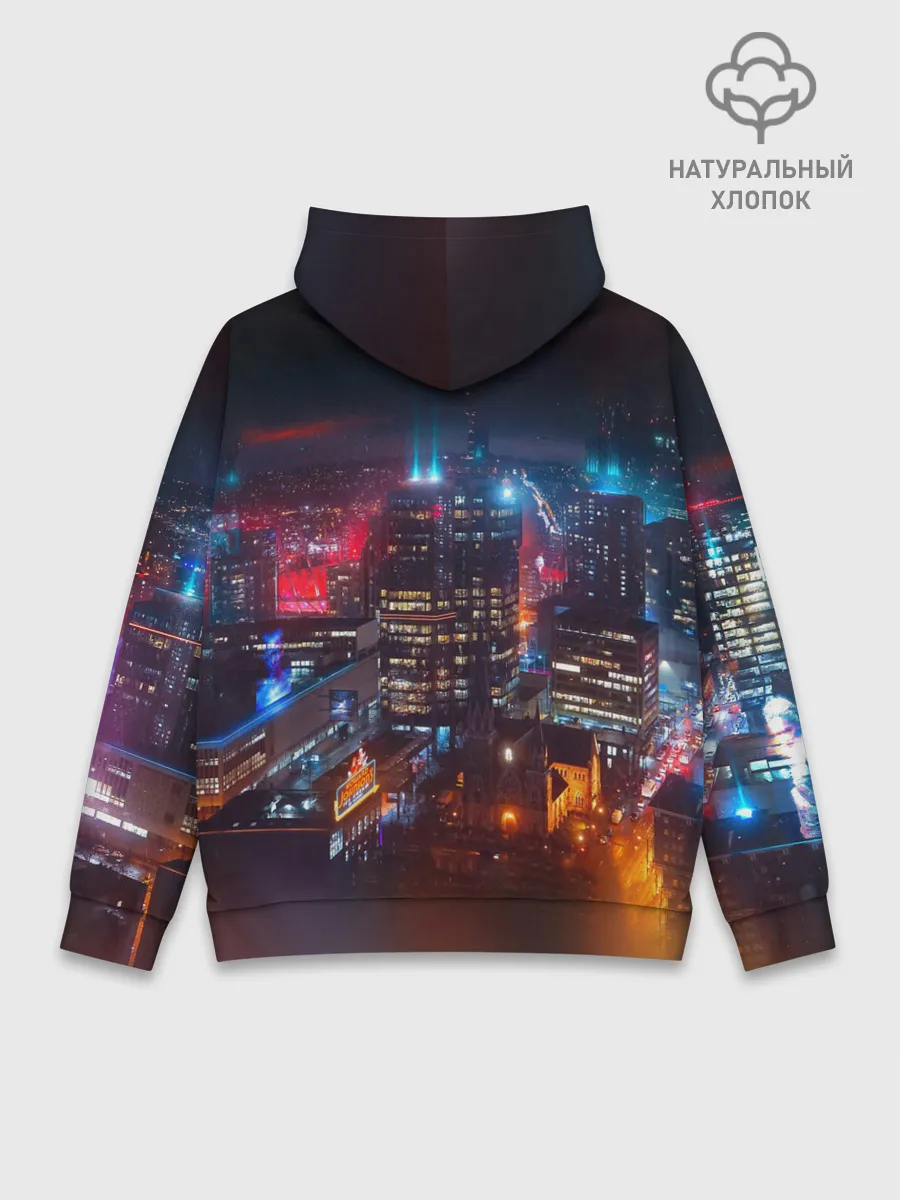 Худи мужской база хлопок / Найт сити