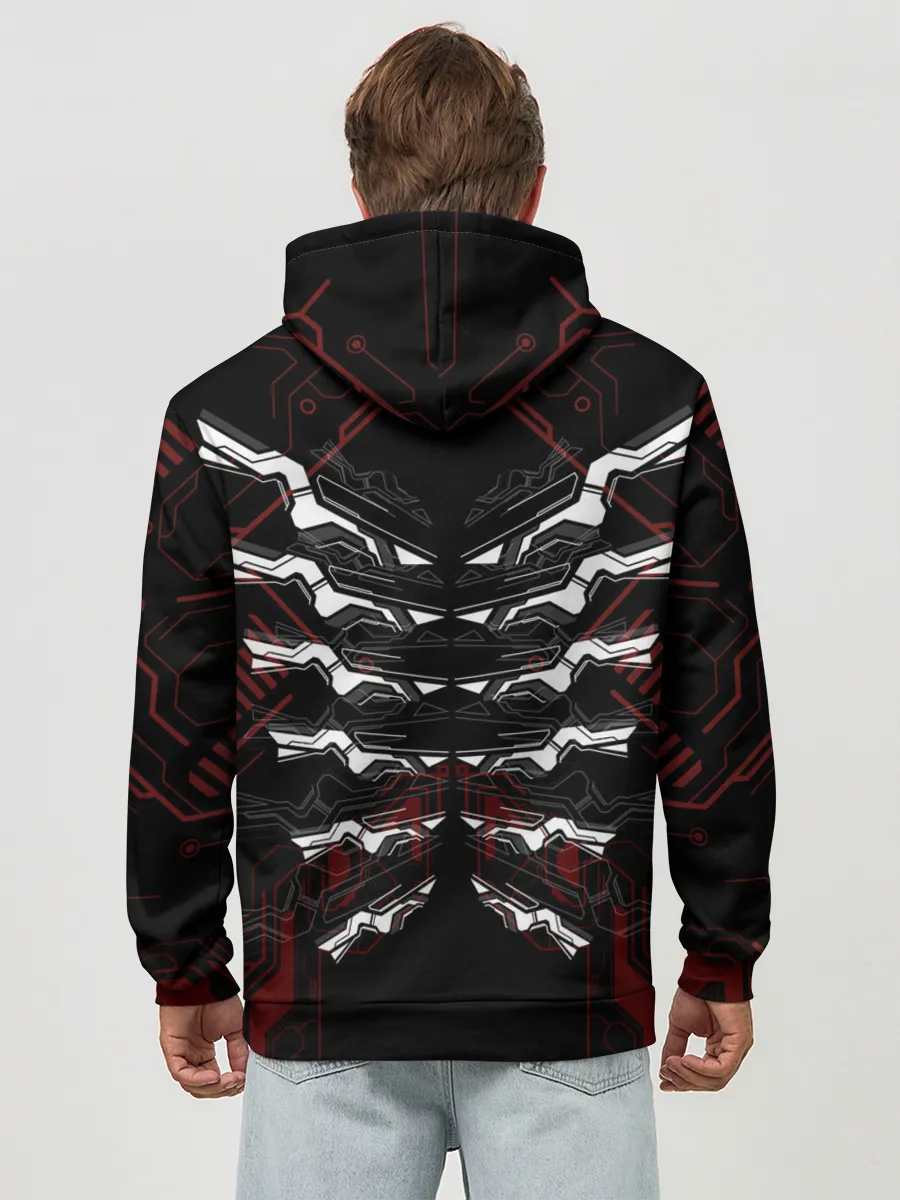 Худи мужской база хлопок / Цифровой киберскелет