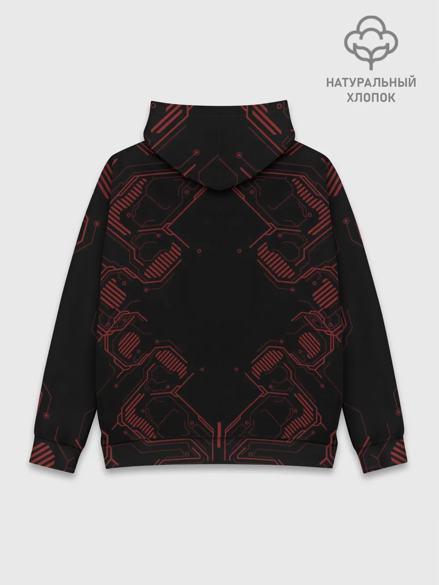 Худи мужской база хлопок / Цифровой киберскелет