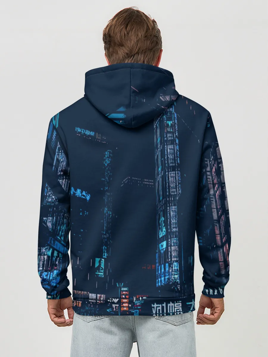 Худи мужской база хлопок / Ято на фоне города