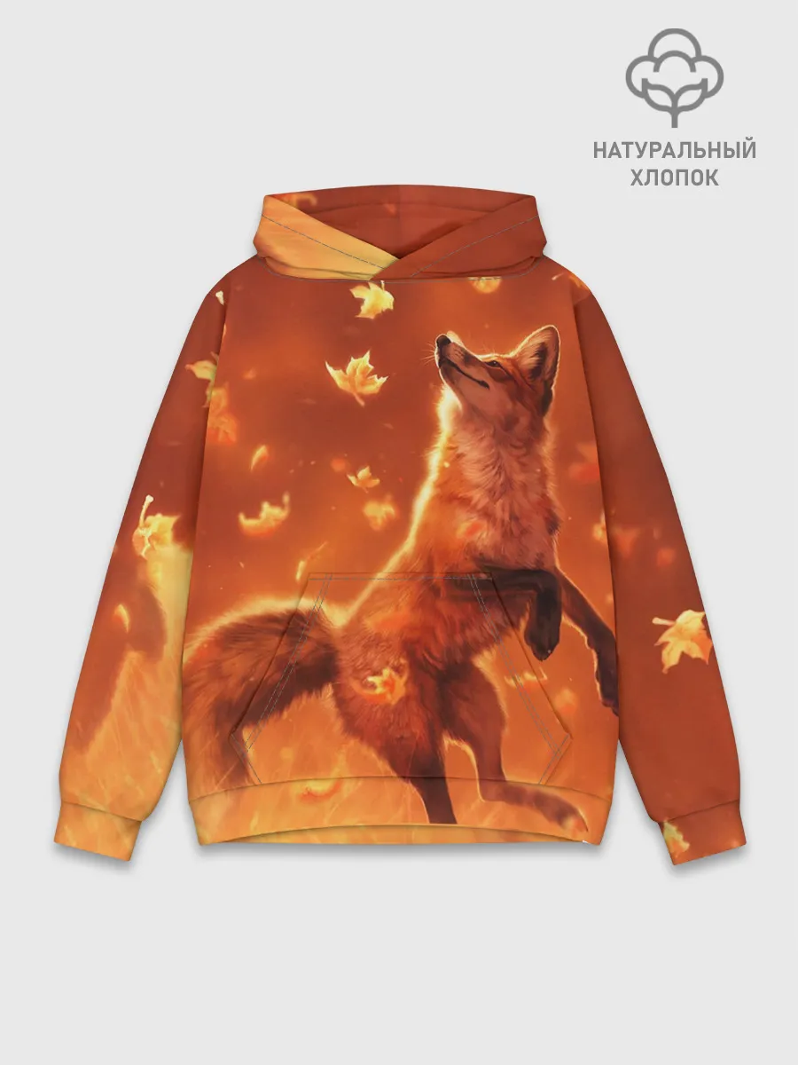 Худи мужской база хлопок / Лисенок