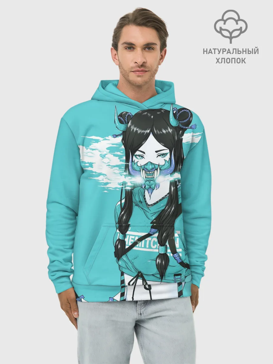 Худи мужской база хлопок / Самурай