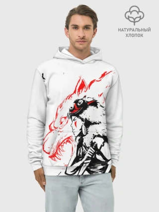 Худи мужской база хлопок / Принцесса Мононоке