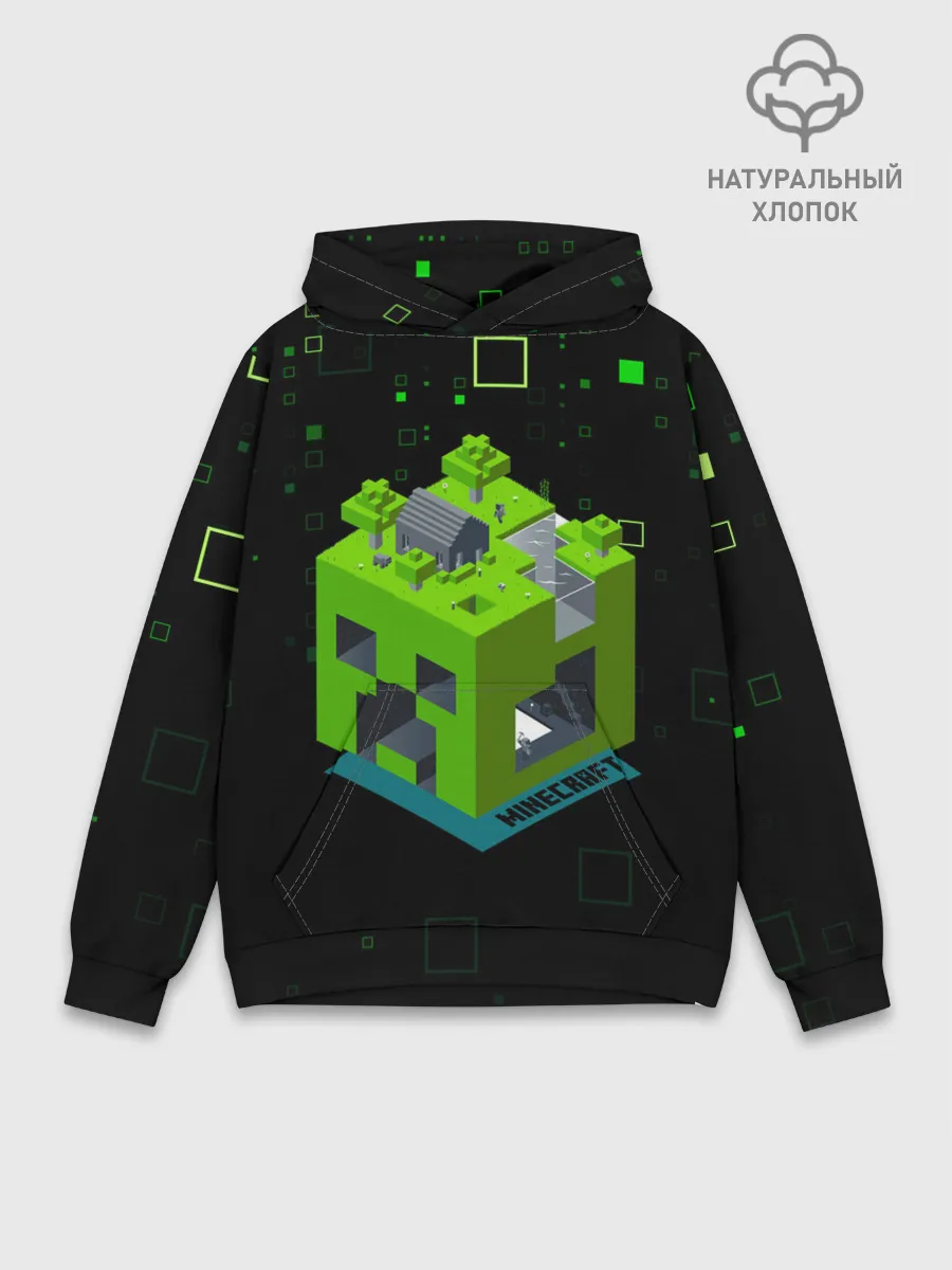 Худи мужской база хлопок / Minecraft