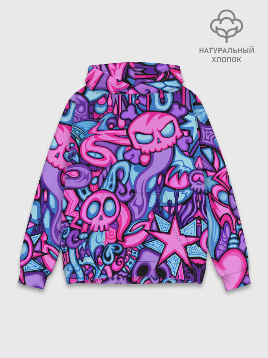 Худи мужской база хлопок / Граффити монстры