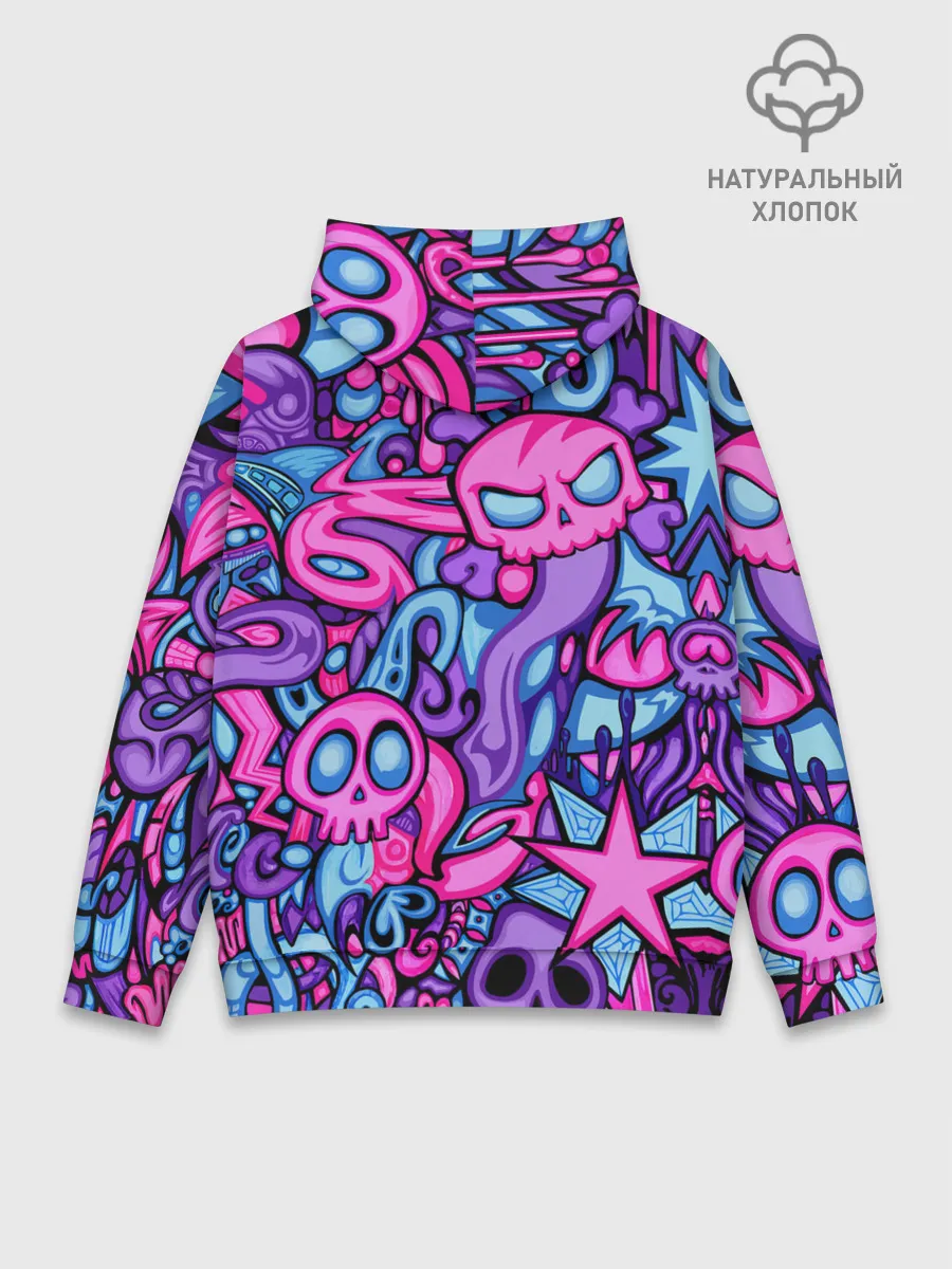 Худи мужской база хлопок / Граффити монстры