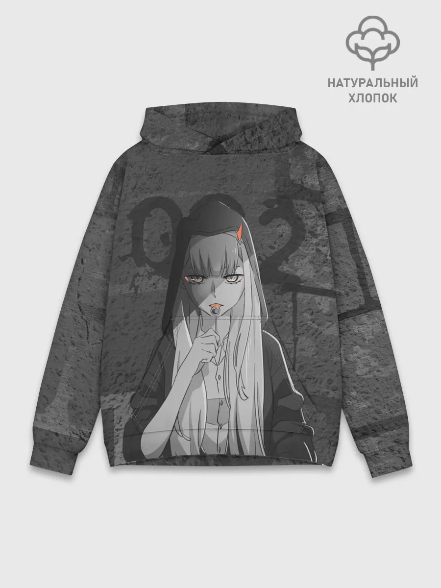 Худи мужской база хлопок / Zero Two Меланхолия