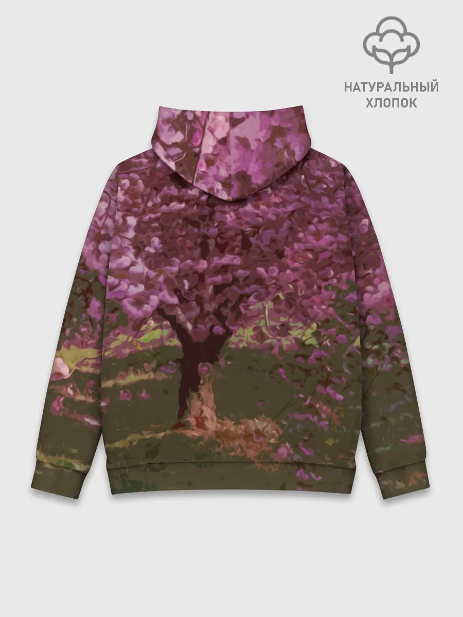 Худи мужской база хлопок / Zero Two Сад сакуры