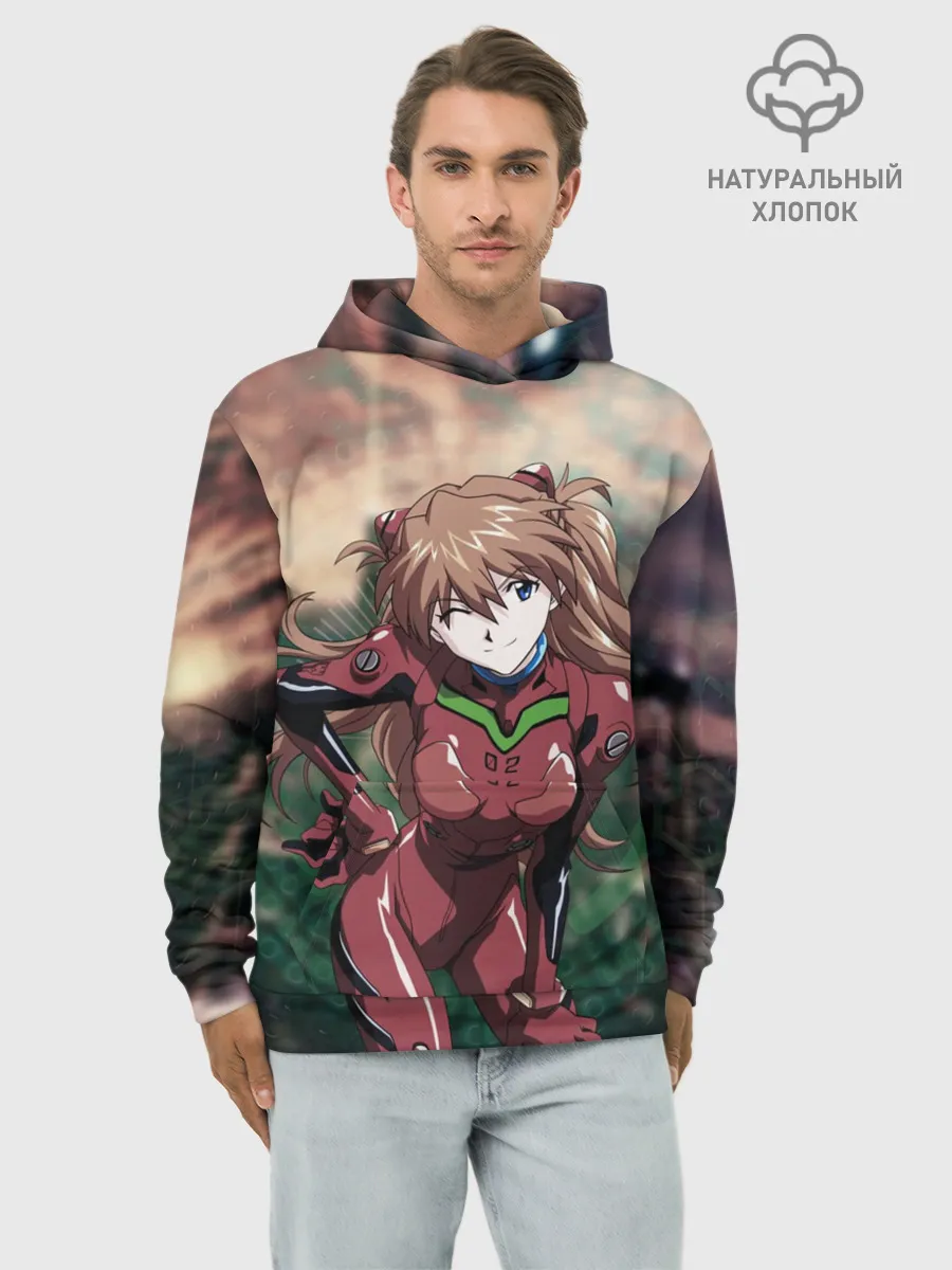 Худи мужской база хлопок / АСКА в своем костюме пилота