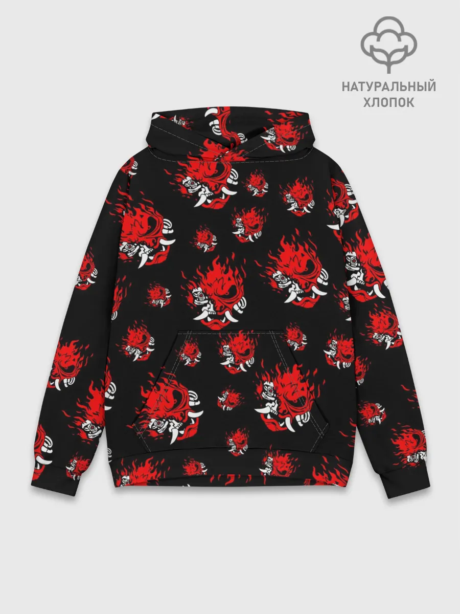 Худи мужской база хлопок / SAMURAI 2077 PATTERN