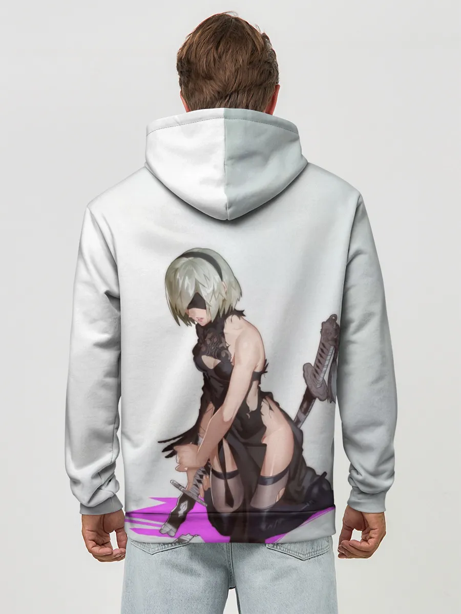 Худи мужской база хлопок / NIER AUTOMATA / 2B