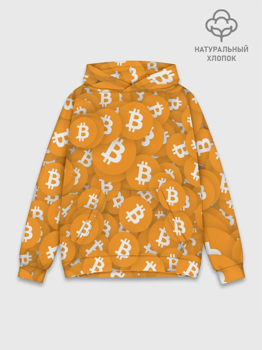 Худи мужской база хлопок / Я БИТКОИН / I AM BITCOIN
