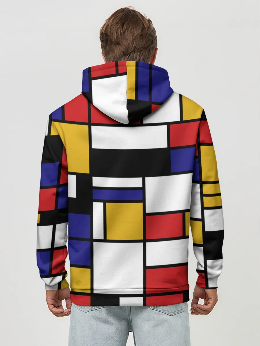 Худи мужской база хлопок / Color blocking