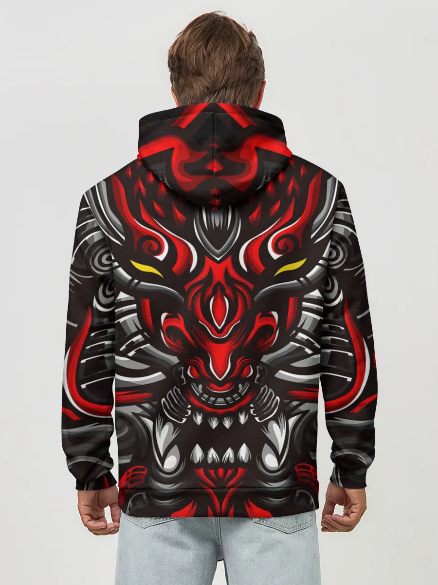 Худи мужской база хлопок / Абстракция демон