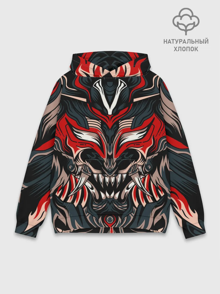 Худи мужской база хлопок / Черный самурай