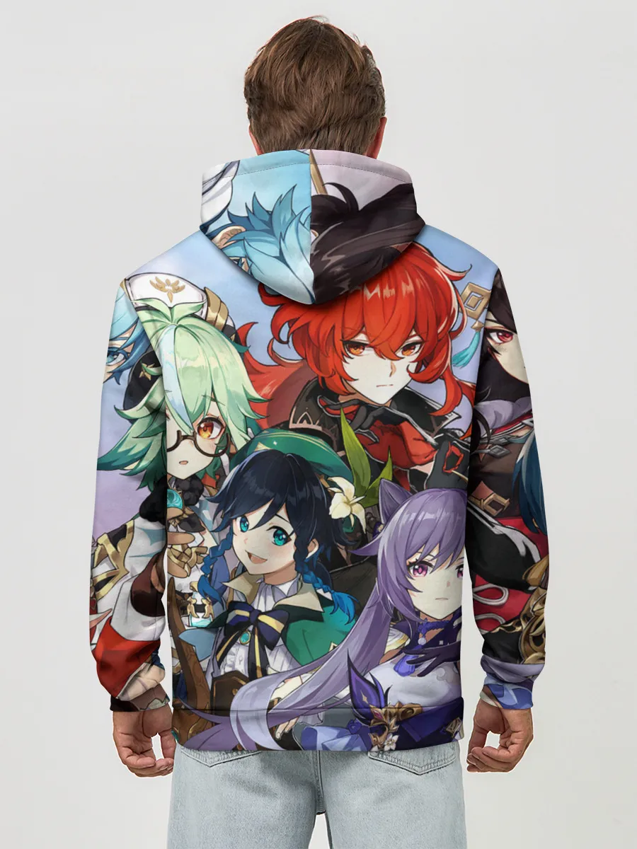 Худи мужской база хлопок / Персонажи Genshin Impact