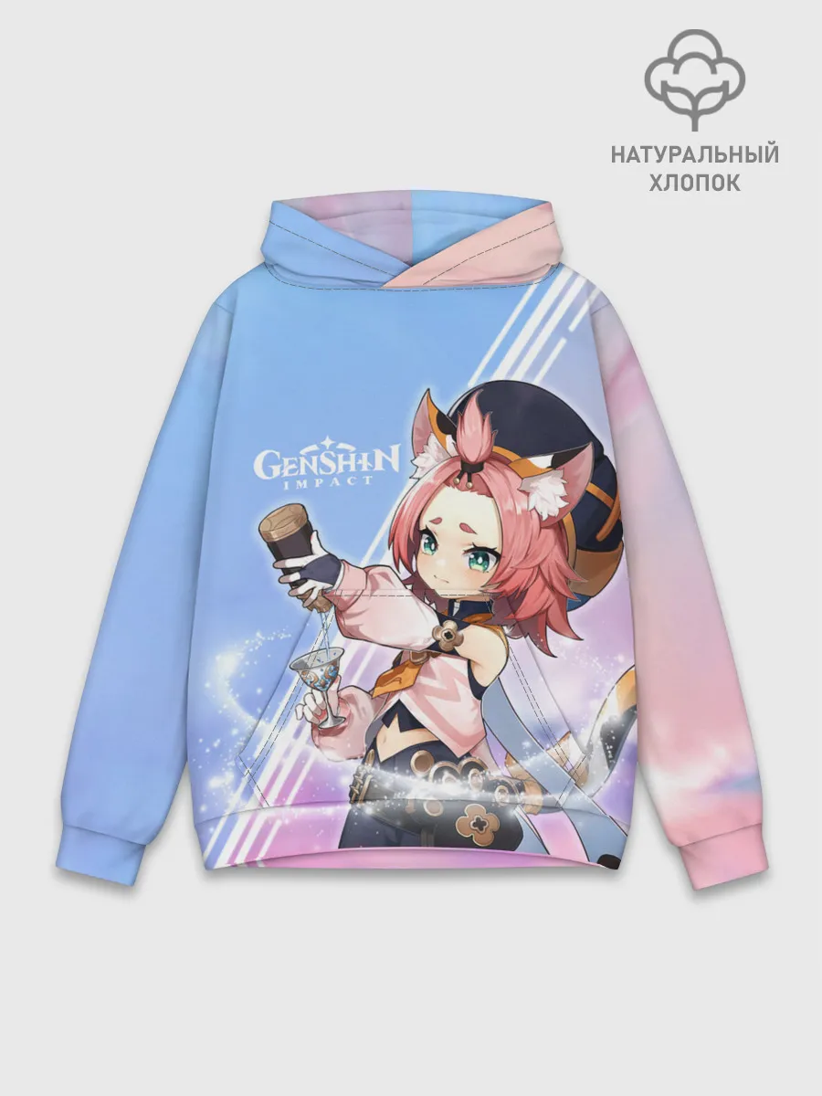 Худи мужской база хлопок / Genshin Impact